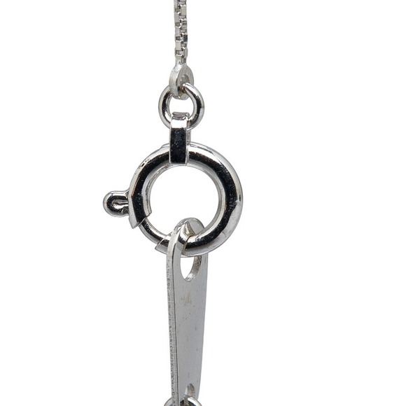 18K White Gold Alexandrite Diamond Bar Pendant Necklace - Picture 3 of 8